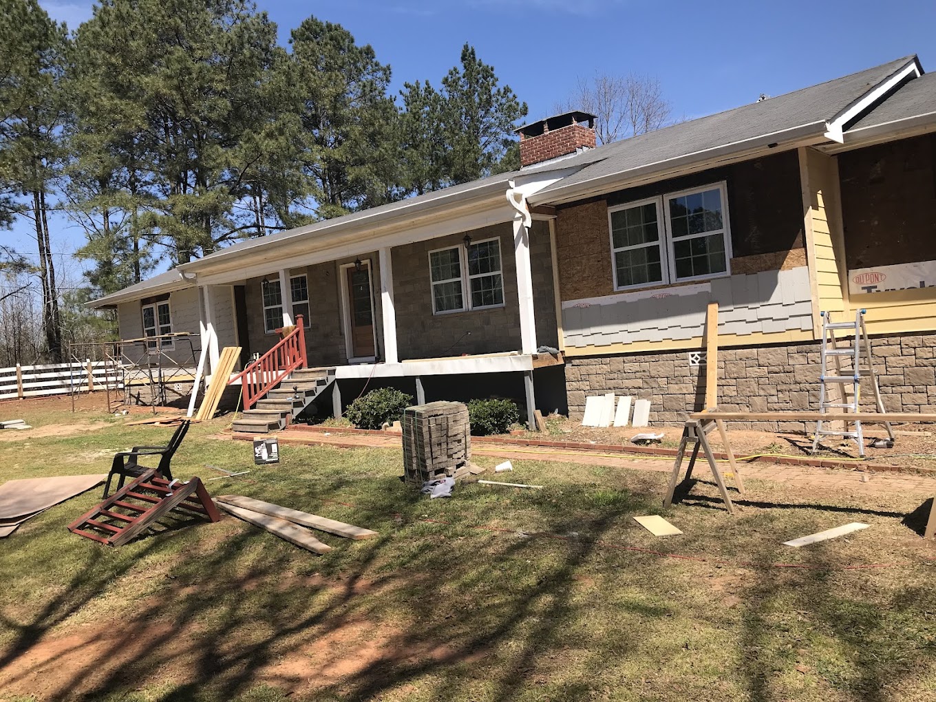 Guest house under construction – framing stage