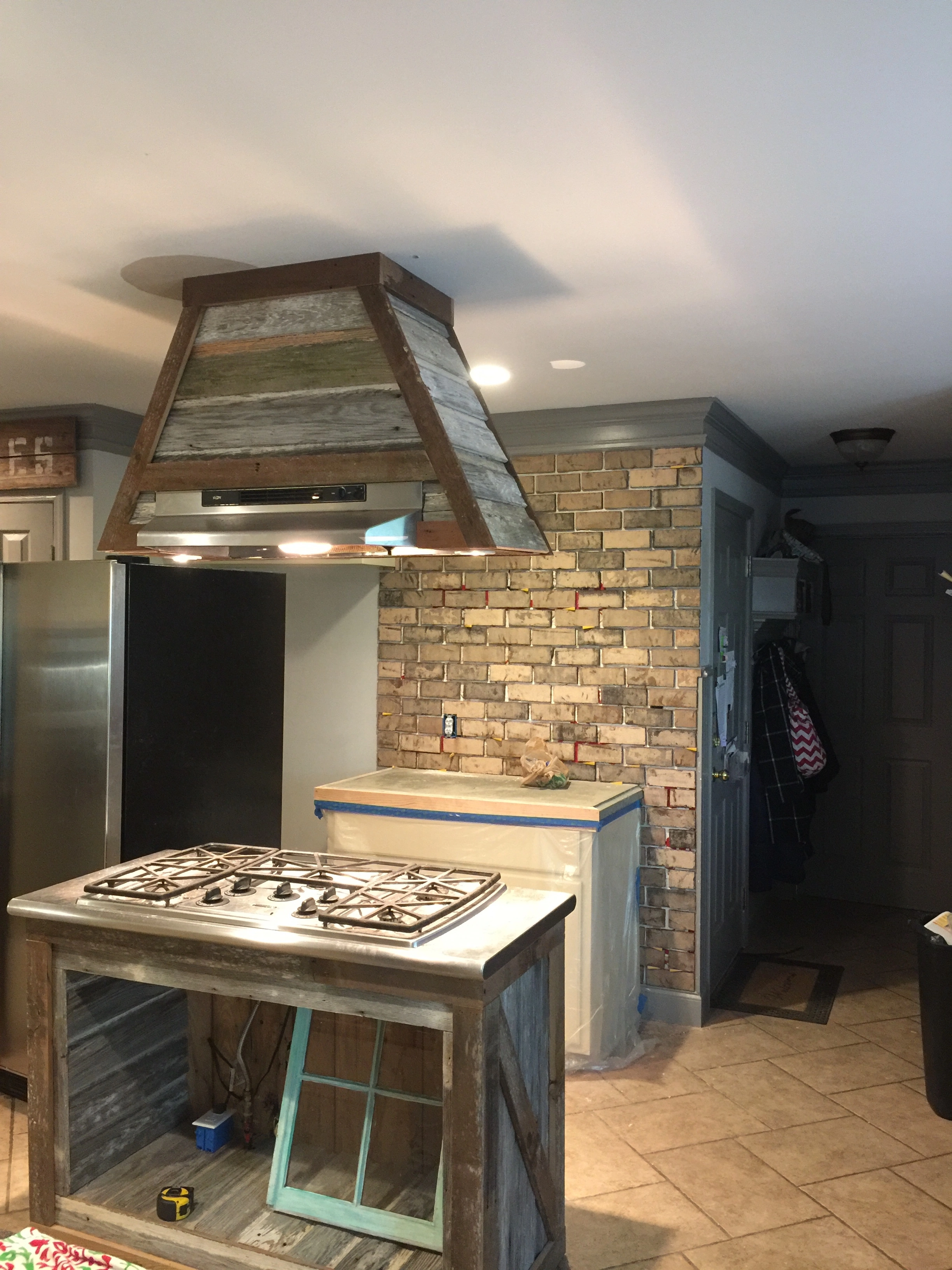 kitchen renovation with new cabinets and countertops